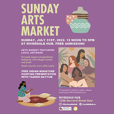 Sunday Arts Market July 31st 2022