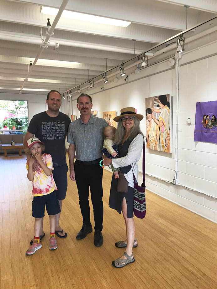 Gallery Going, David Reed with Nate Erskine-Smith and family