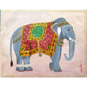 Elephant Dressed Up for Court