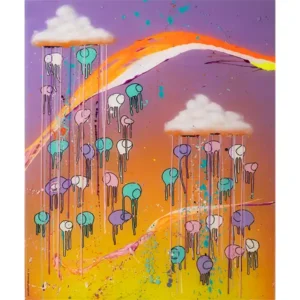 RAINING COWS "Purple Sunset with a Yellow Twist"