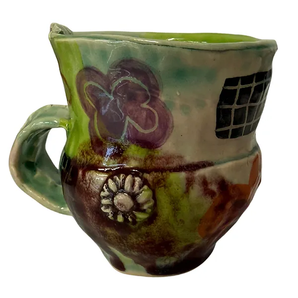 Green Floral Mug #2