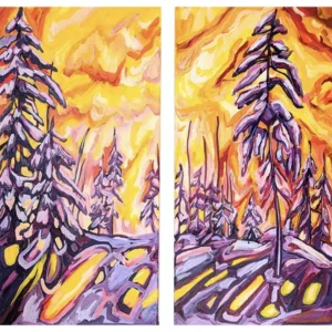 Fire Skies (Diptych)